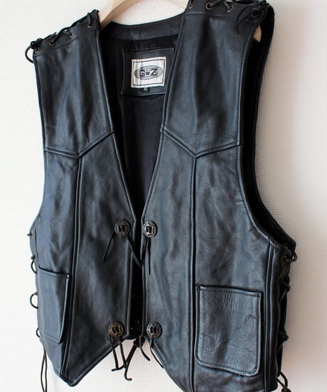 【Seek an nur】Germany Lace-up Leather Vest