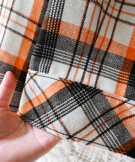【tiny yearn】1960~70's Check Cropped Jacket