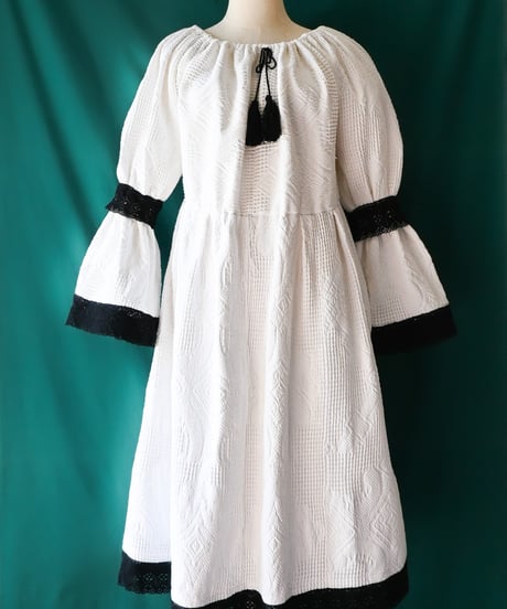 【Seek an nur】Romanian Vintage Waffle Dress