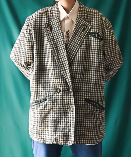 【Seek an nur】Tyrolean Check Over Jacket