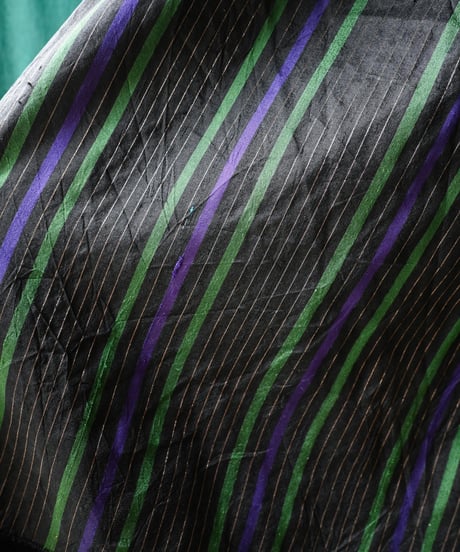 【Seek an nur】Euro Stripe Silk Flare Skirt
