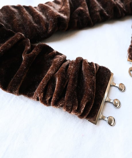【Accessory】Velour Gather Rubber Belt