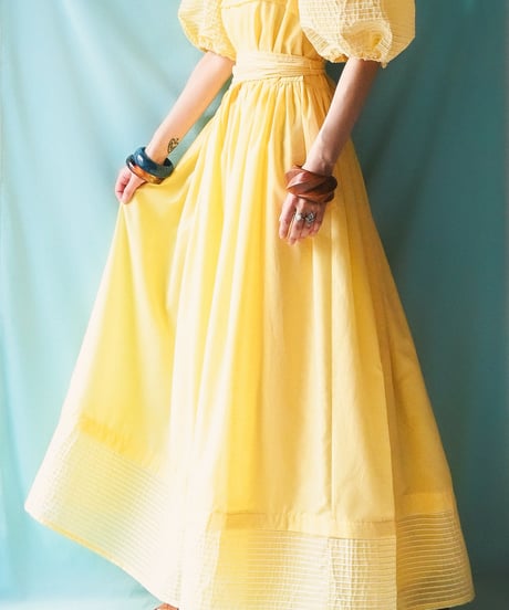 【tiny yearn】W-German Puff Maxi Dress