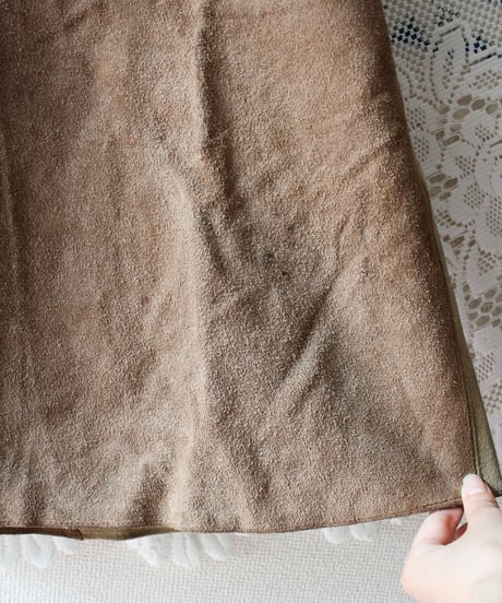 【tiny yearn】1970's Vintage Floral Suede Cape
