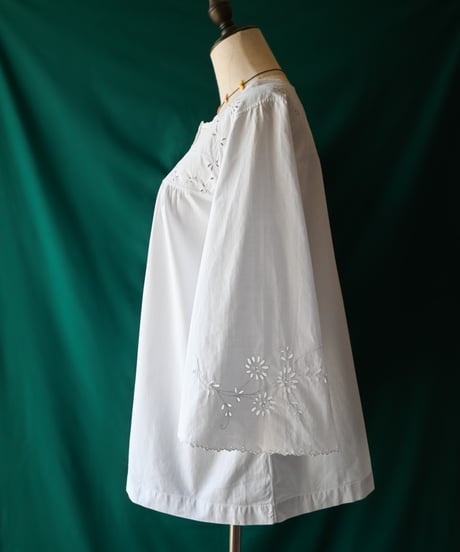 【Seek an nur】⁡1900-20's French Cutwork Night Blouse