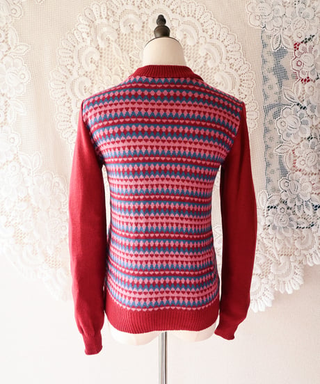 【tiny yearn】1970's Euro Jacquard Knit Sweater