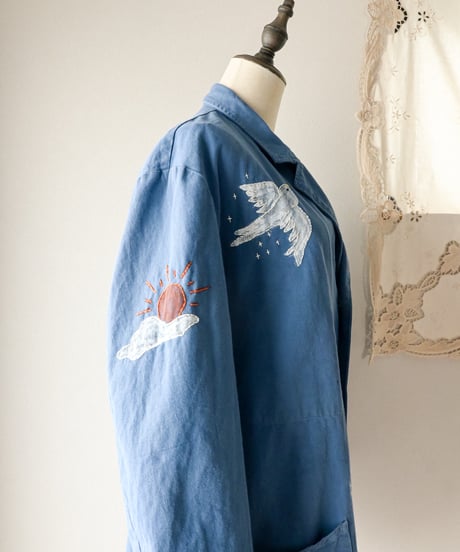 【tiny yearn】⁡70's German Embroidered Painted Work Coat