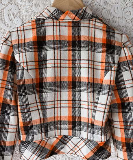 【tiny yearn】1960~70's Check Cropped Jacket