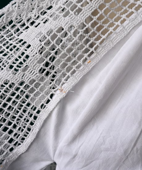 【Seek an nur】1960s Romanian Crochet Folk Blouse