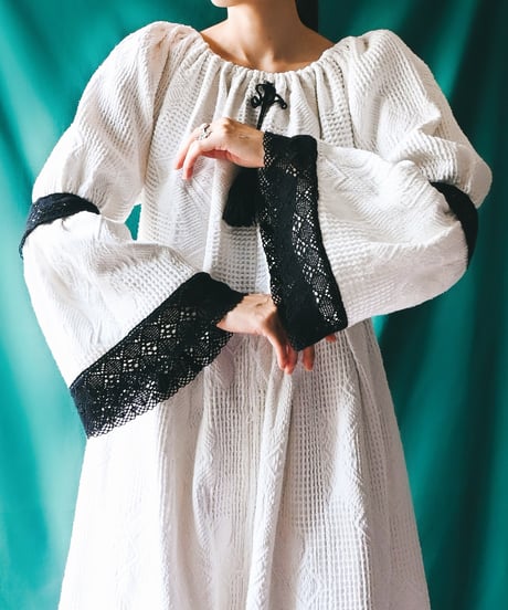 【Seek an nur】Romanian Vintage Waffle Dress