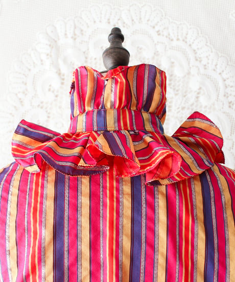 【tiny yearn】Italy Mulch Stripe Frill Design Blouse