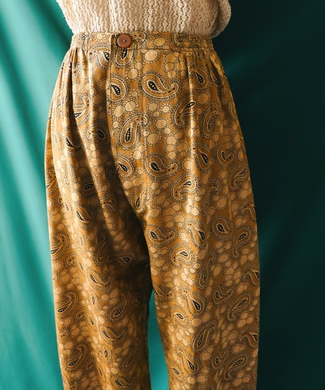 【Seek an nur】Euro Paisley Satin Easy Pants