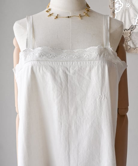 【Seek an nur】1900-20's antique cotton night dress