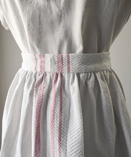 【Seek an nur】French vintage linen waist apron