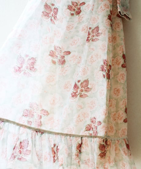 【Seek an nur】1970's Flower Sheer Maxi Dress