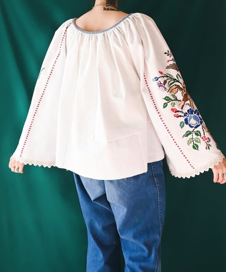 【Seek an nur】Romanian Vintage Embroidered Blouse