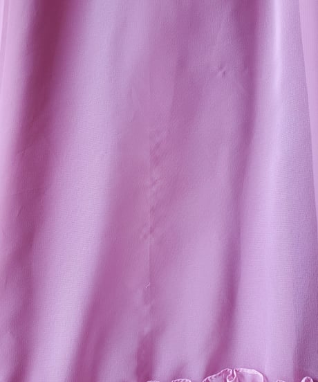 【Seek an nur】Lace Puff sleeve Sheer Long Dress