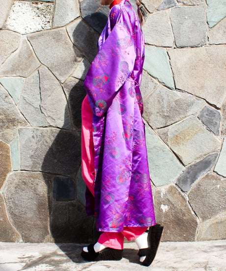 【tiny yearn】Embroidered Purple China Gown