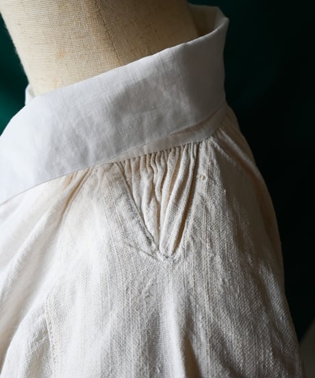 【Seek an nur】1900-20's French Antique Linen Smock