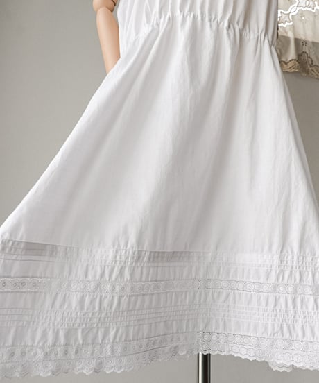 【Seek an nur】1900-20's antique cotton night dress