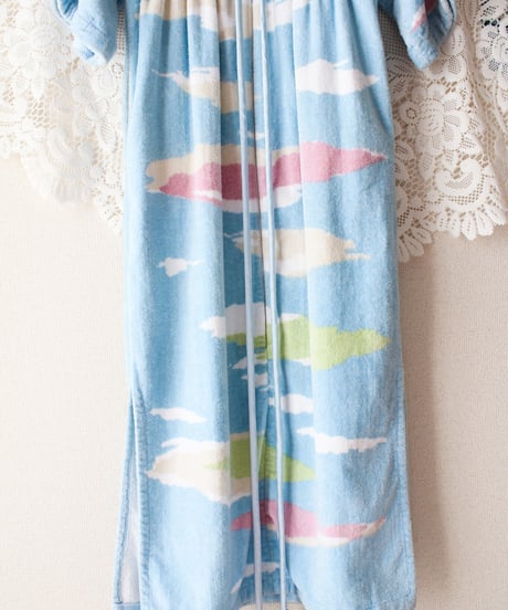 【tiny yearn】1970's Vintage Pile Beach Maxi Dress