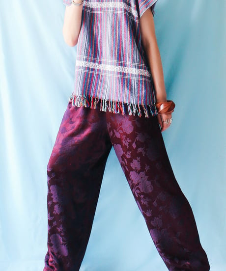 【tiny yearn】Vintage Guatemalan Stripe Fringe Vest