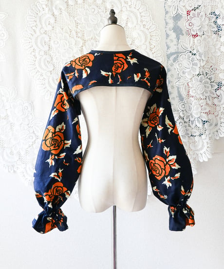 【tiny yearn】African Batik Balloon Sleeve Bolero