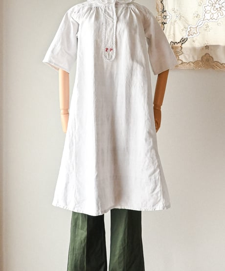 【Seek an nur】1890-1910's French antique linen smock