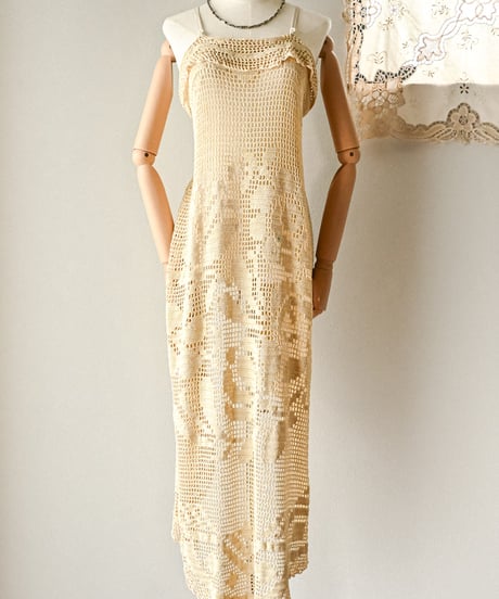 【Seek an nur】Vintage crochet cami dress
