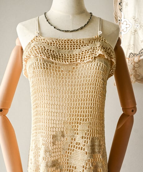 【Seek an nur】Vintage crochet cami dress