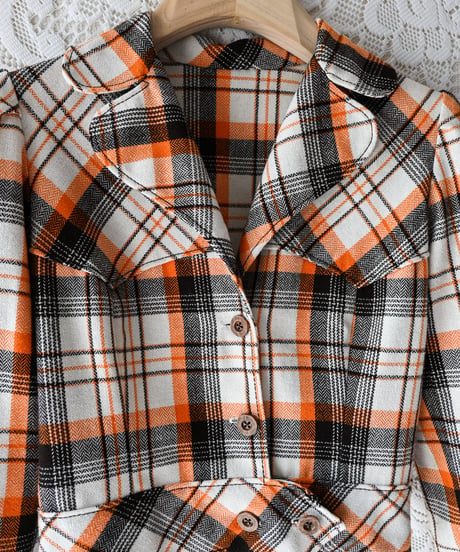 【tiny yearn】1960~70's Check Cropped Jacket
