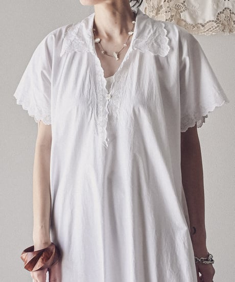 【Seek an nur】1900-20's antique night shirt gown