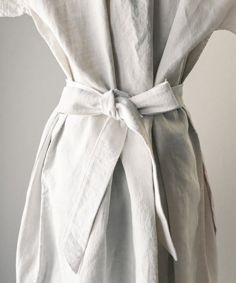 【Seek an nur】French vintage linen waist apron