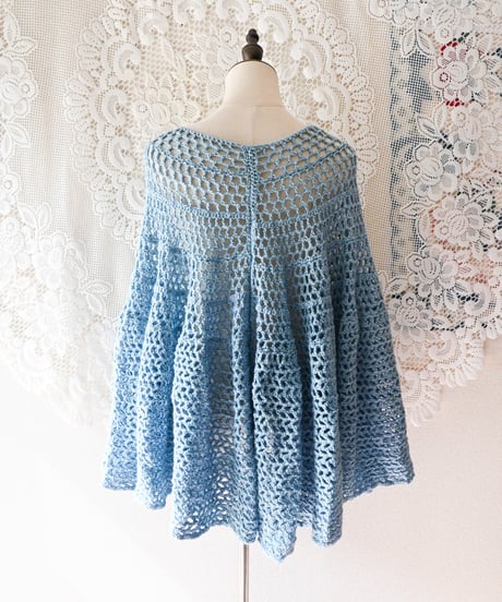 【tiny yearn】Crochet Hand Knit Poncho