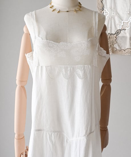 【Seek an nur】1920's antique cotton night dress