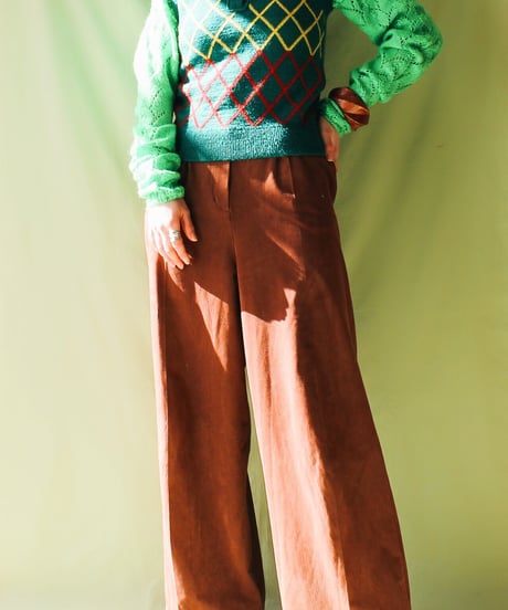 【tiny yearn】Vintage Euro Retro Check Knit Vest