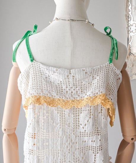 【Seek an nur】Vintage cotton crochet cami