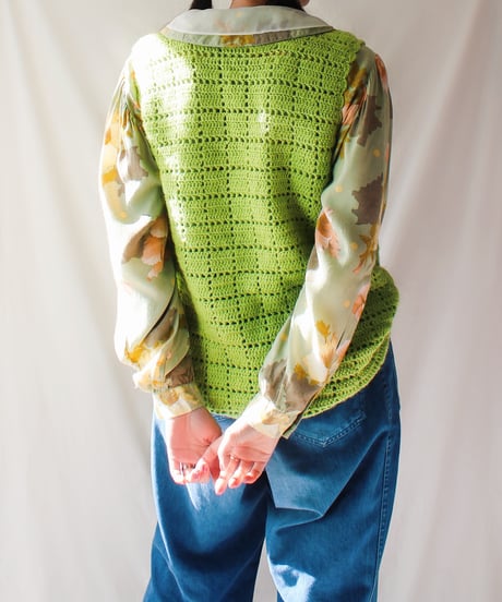 【tiny yearn】Crochet Hand Knit Vest