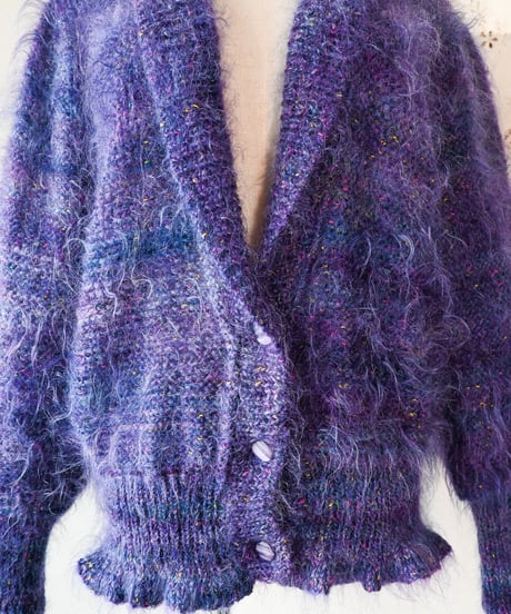 【Seek an nur】Fancy Mohair Knit Cardigan