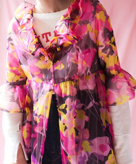 【tiny yearn】1970‘s Art Glow Sheer Night Gown