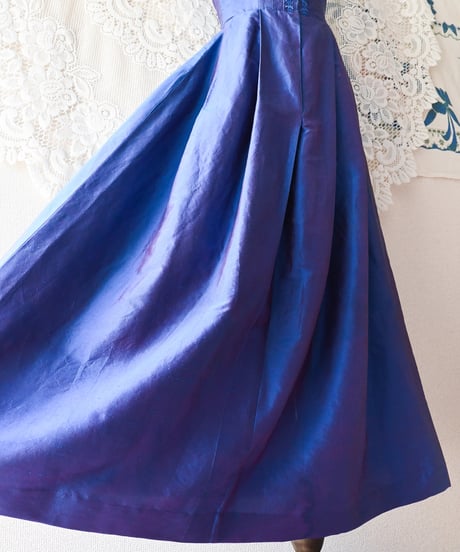 【tiny yearn】Tyrolean Metallic Silk Dirndl Dress