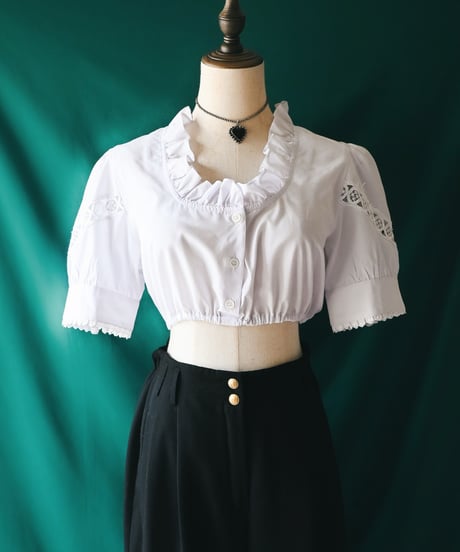 【Seek an nur】Euro Cropped Puff Dirndl Blouse