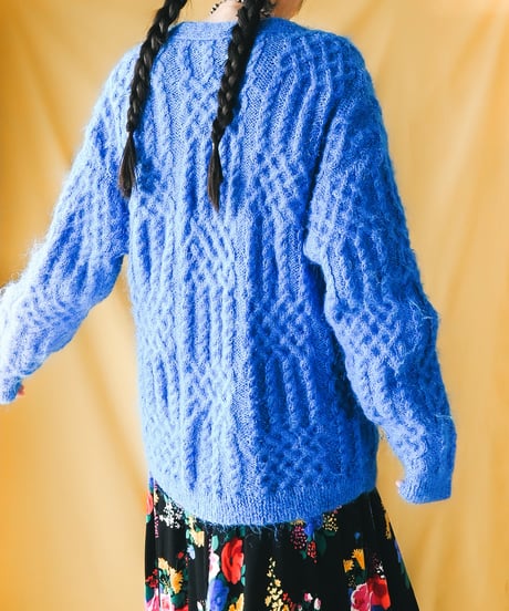 【tiny yearn】Cable Mohair Knit Over Cardigan
