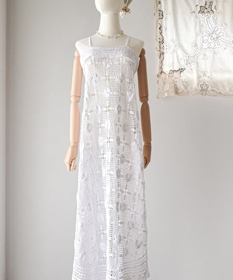 【Seek an nur】Vintage cotton crochet dress