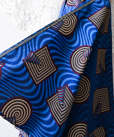 【tiny yearn】African Batik Wrap Flare Skirt