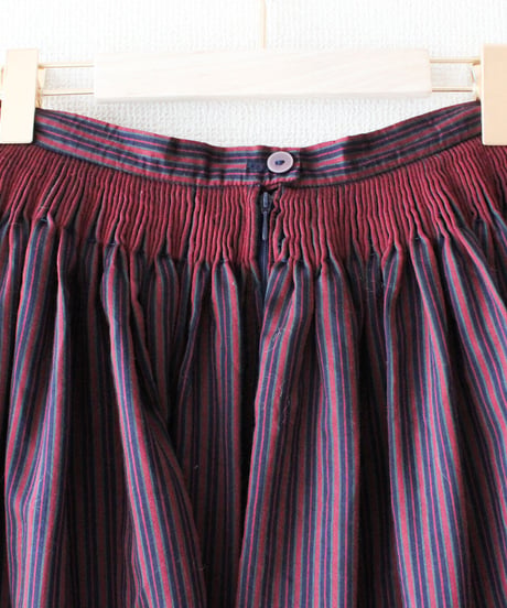 【Seek an nur】Austria Mulch Stripe Long Skirt
