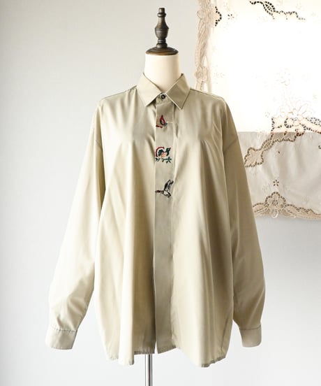 【Seek an nur】Tyrolean Embroidered Dress Shirt