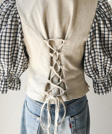 【Seek an nur】Tyrolean linen trachten blouse