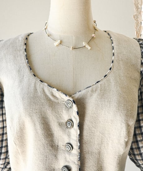 【Seek an nur】Tyrolean linen trachten blouse