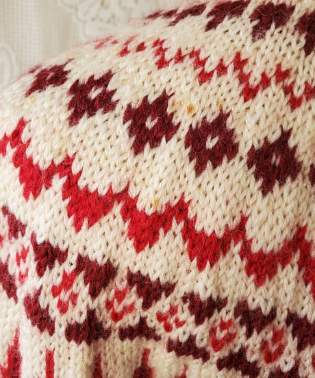 【tiny yearn】Norway Jacquard Hand Knit Cardigan